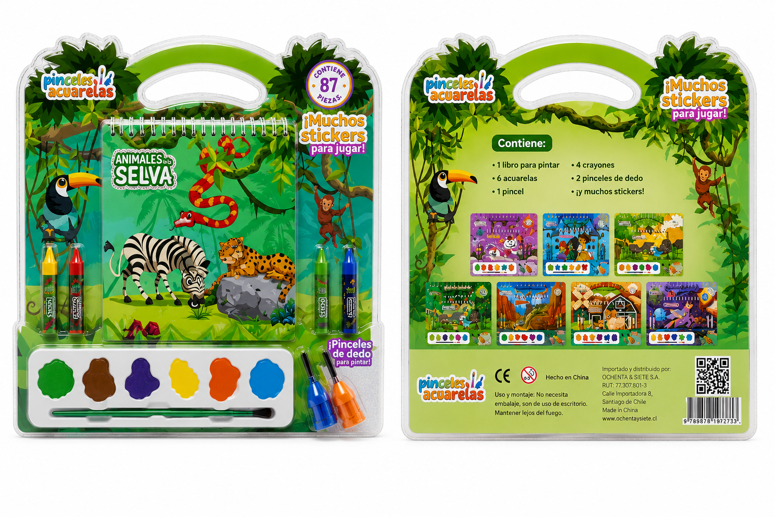 Set de Arte Infantil "Animales de la Selva" – 87 Piezas