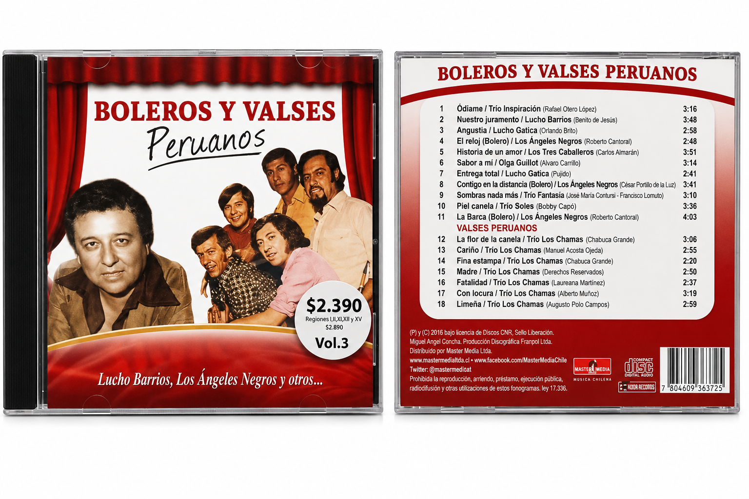 Boleros y Valses Peruanos (Vol. 3)