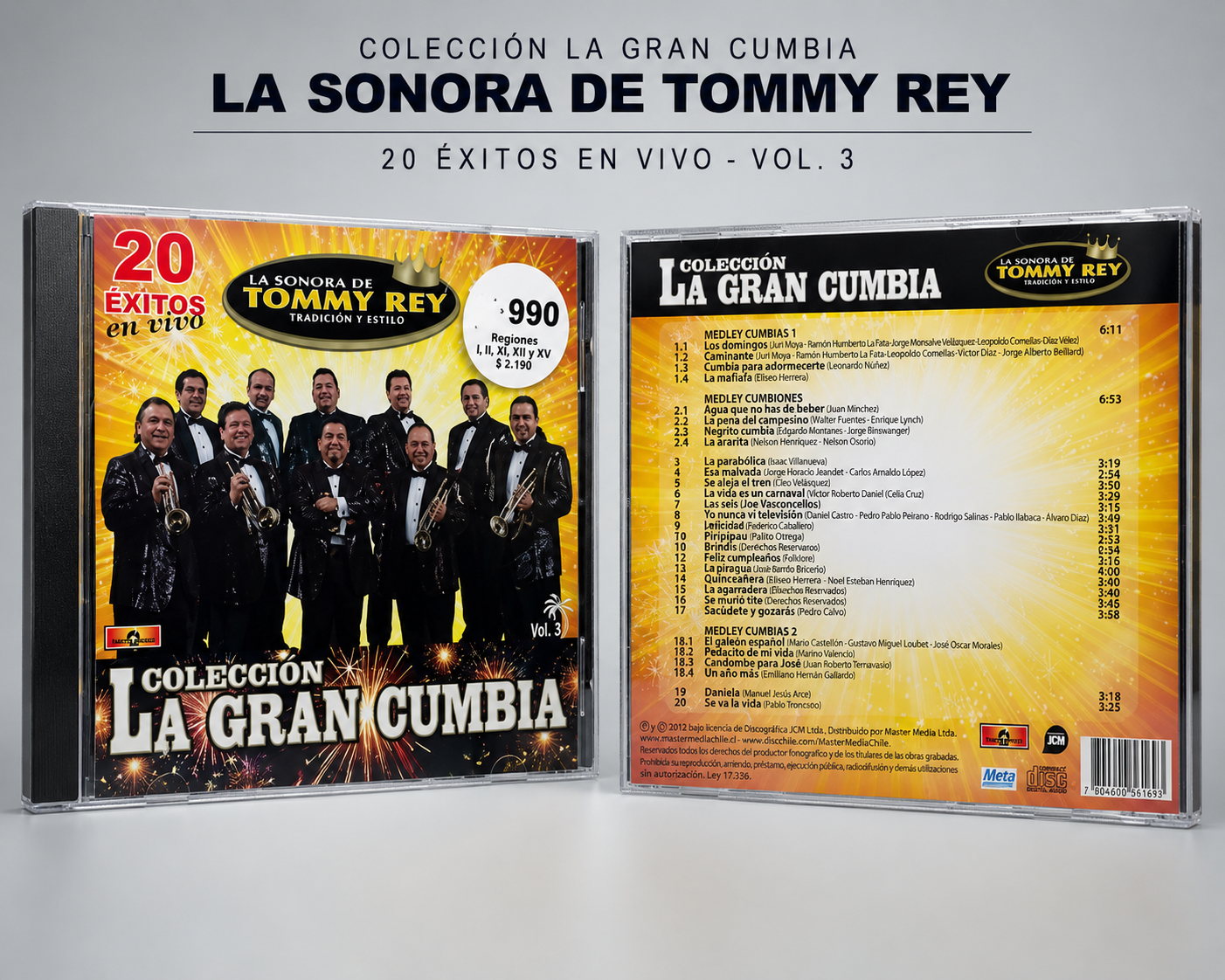 La Sonora de Tommy Rey – Colección La Gran Cumbia Vol. 3 (CD)