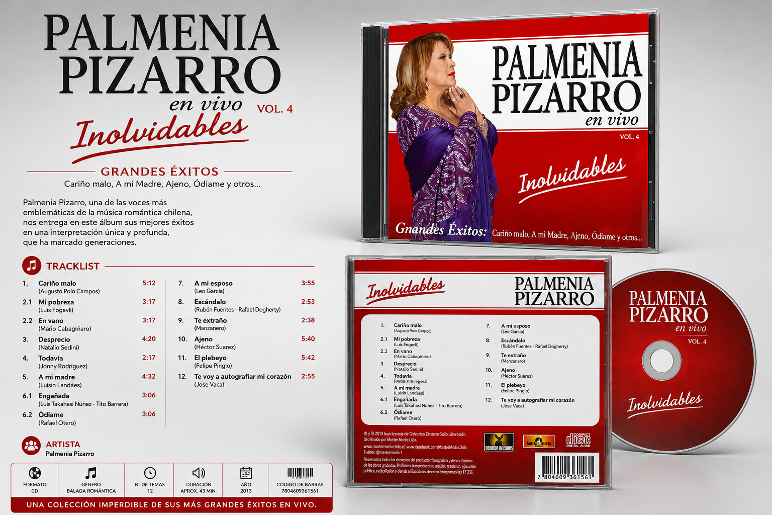 Palmenia Pizarro – Inolvidables Vol. 4 (CD)