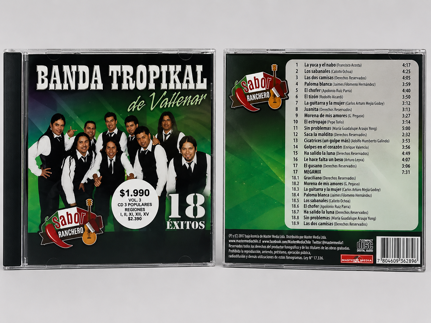 Banda Tropikal de Vallenar – Sabor Ranchero Vol. 3 (18 Éxitos)